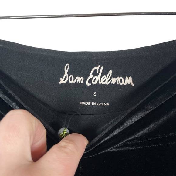 NWT Sam Edelman High Waisted Velvet Leggings in Black Size S - Picture 8 of 11